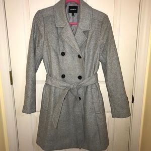 Double breasted wool coat
